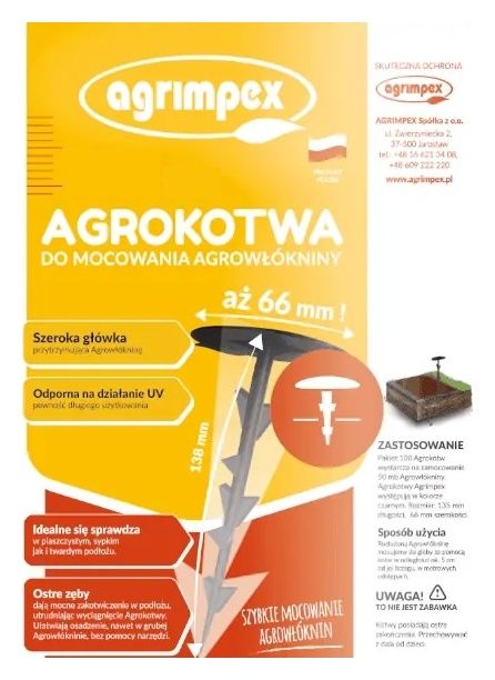 Agrokotwa brązowa 100 sztuk Agrimpex