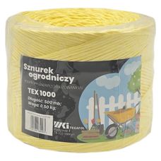 Sznurek TEX 1000 dł. 500mb - żółty TERPLAST