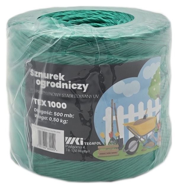 Sznurek TEX 1000 dł. 500mb - żółty TERPLAST