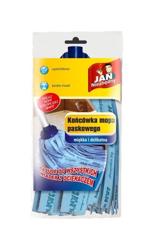 Mop paskowy - wkład niebieski z nadrukiem