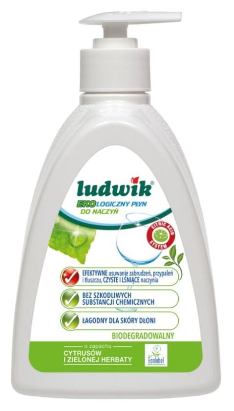 Płyn do naczyń EKOLOGICZNY Cytrusy i zielona herbata Ludwik 475ml Inco