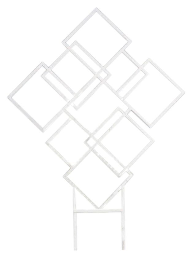 Podpora do roślin kwadraty biały Form-Plastic 
