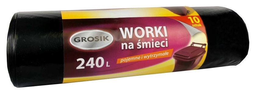 Worki na śmieci 240L ld 10 szt Grosik
