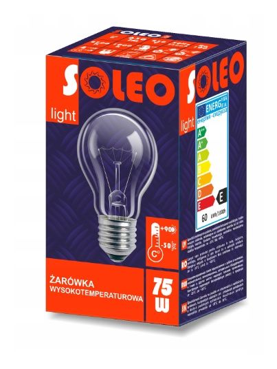 Żarówka wysokotemperaturowa E-27 75W Soleo Megael