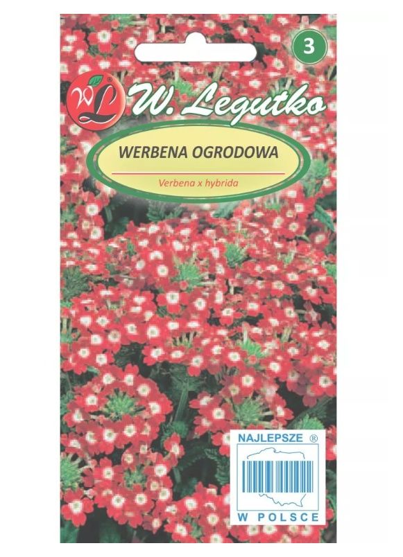 Werbena Witułka czerwona z białym oczkiem 0,3g Legutko