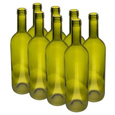 Butelka na wino 0,75 L oliwkowa 8 sztuk Browin