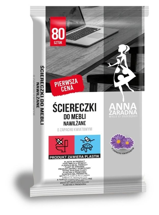 Ściereczki nawilżane do mebli 80szt Anna Zaradna