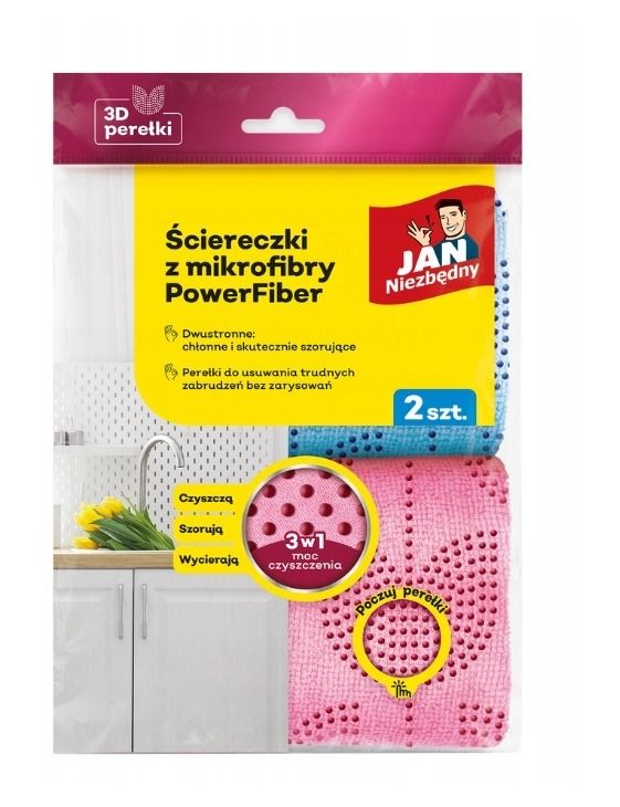 Ściereczki z mikrofibry PowerFiber 2 szt Jan Niezbędny 
