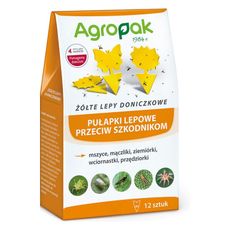 Żółte lepy doniczkowe 12szt Agropak