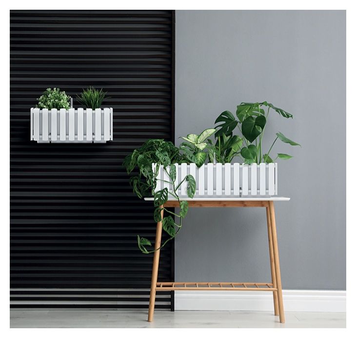 Prosperplast Boardee Fencycase Fioriera per Balcone Balconiera Vaso per Interni ed Esterni Resistente (Marrone, 580 mm