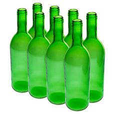 Butelka na wino 0,75 L zielona 8 sztuk Browin