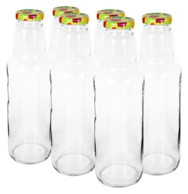 Butelka z zakrętką TO 750 ml fi 43 6 sztuk Browin 134750 