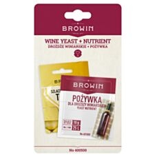 Drożdże winiarskie 20 ml + Pożywka 10 g Browin