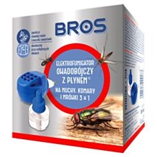 Elektrofumigator + płyn owadobójczy na muchy, komary, mrówki Bros1