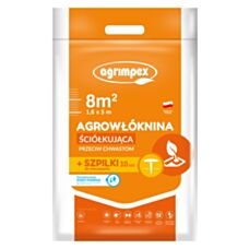 Agrowłóknina wiosenna AgroMarina 19g 1,6 mx5 m + 10 szt. szpilek Agrimpex 