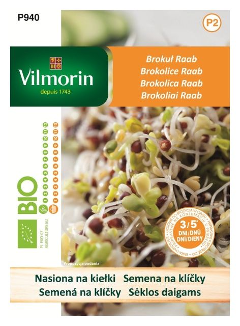 BIO Kiełki Brokuł Raab 10g Vilmorin