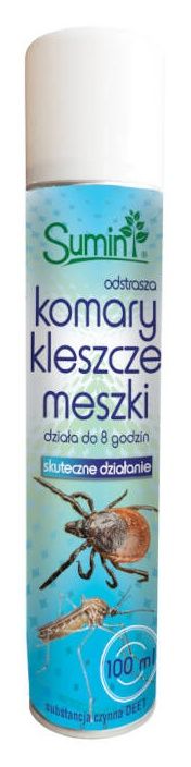 Spray odstraszający komary kleszcze DEET 100ml Sumin