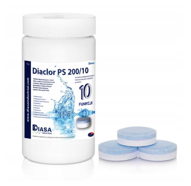 Wielofunkcyjne Tabletki Chlorowe Stabilizowane Diaclor Complex 10 Funkcji