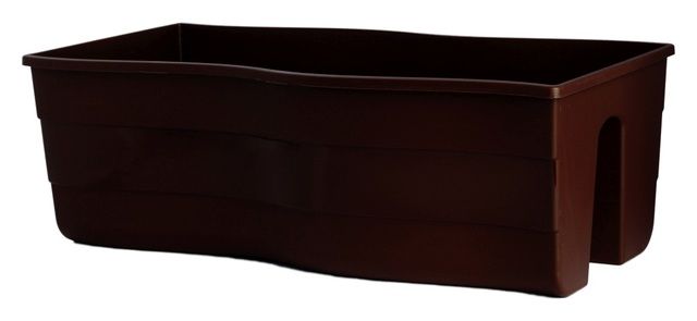Doniczka balustradowa Fala 60 58,5 x 29 x 20 cm brązowa Form-Plastic