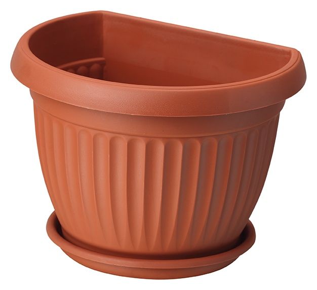 Doniczka Dona przyścienna z podstawką fi 200 mm Form-Plastic