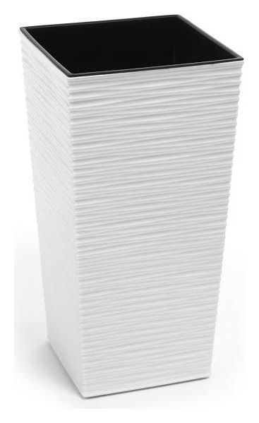 Doniczka Finezja Dłuto 300x300x570mm biała Lamela