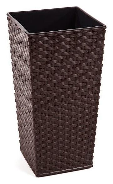 Doniczka Finezja rattan 300x300x570mm mokka 574 Lamela