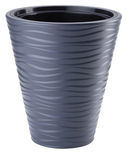 Doniczka Sahara + wkład fi 30 antracyt Form-Plastic