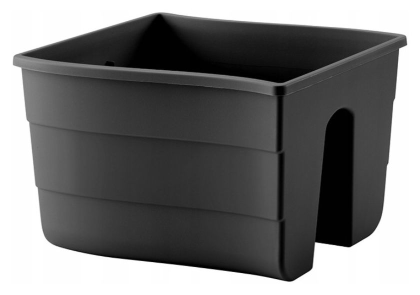 Doniczka balustradowa Fala 30 29,5 x 28,5 x 20 cm antracyt Form-Plastic