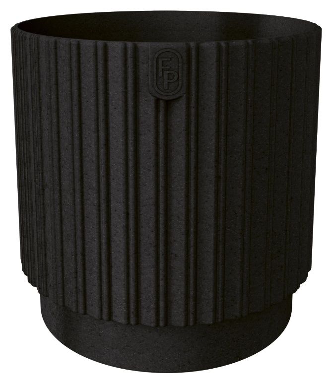Doniczka Mika Cyli Petit Eco Wood głęboka czerń Form-Plastic