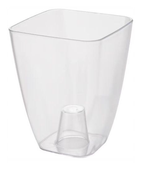 Doniczka Storczyk kwadratowa transparentna Form-Plastic