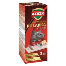 Drewniana łapka na myszy 2 sztuki Arox
