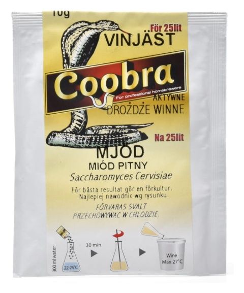 Drożdże winne Coobra miodowe 10g Ares