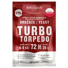 Drożdże gorzelnicze Turbo Torpedo 72h 120g 403121 Browin