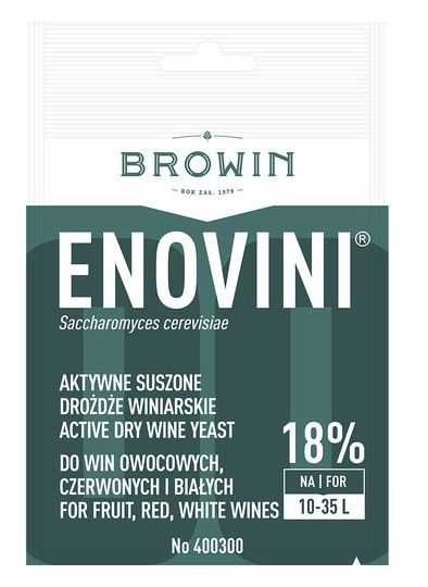 Drożdże suszone do win owocowych, czerwonych i białych Enovini 7 g Browin 