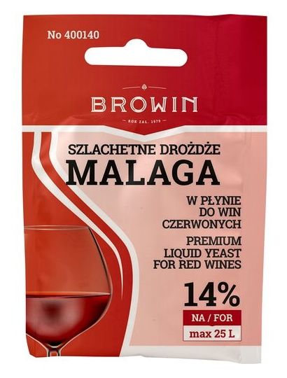 Drożdże do win czerwonych Malaga 20 ml Browin