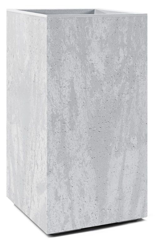 Kwietnik KARO recycled efekt betonu 300x300x600 szary-beton Lamela