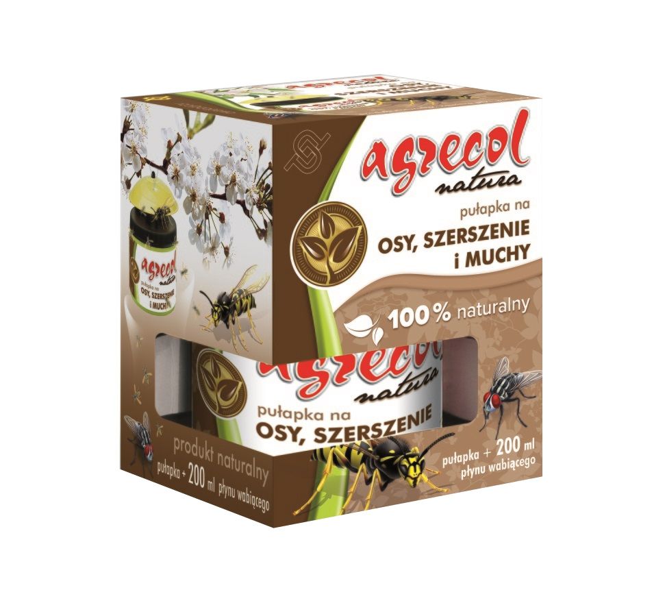 EKO Pułapka na osy, szerszenie i muchy + 200 ml płynu wąbiącego Agrecol Natura