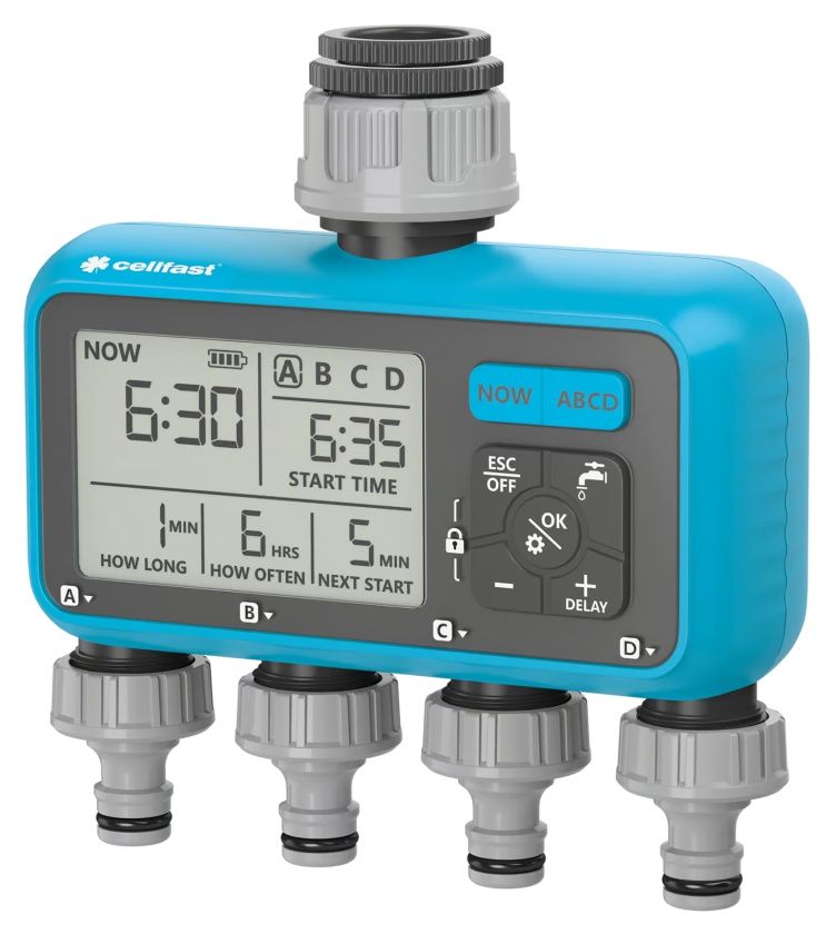Elektoniczny sterownik nawadniania 4-sekcyjny CHRONOS CELLPRO 52-094 Cellfast