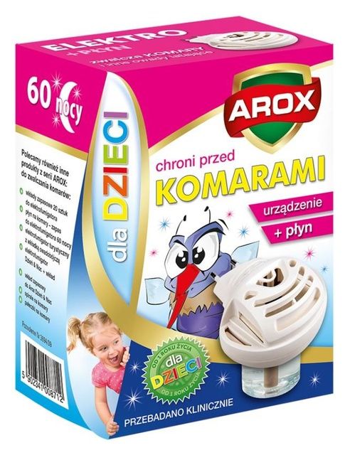 Elektrofumigator dla dzieci 60 nocy z płynem Arox