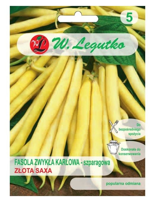 Fasola szparagowa żółtostrąkowa Złota Saxa 40g Legutko
