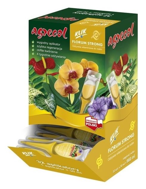 FLORUM Strong witaminowa odżywka do roślin - 30ml x 32 szt. Agrecol