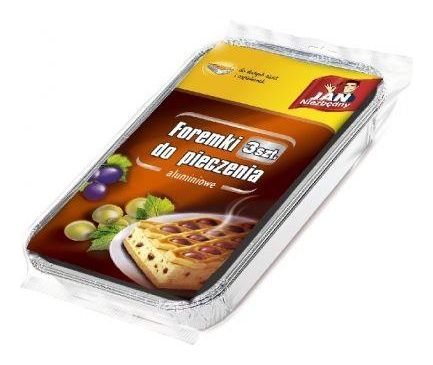 Foremka aluminowa duża do pieczenia ciast zapiekanek Jan Niezbędny 3szt.