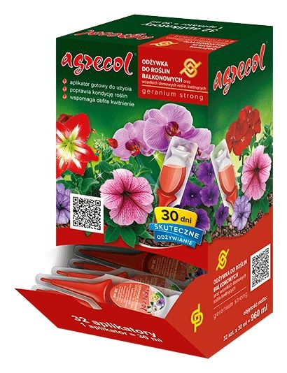 Geranium Strong odżywka do kwiatów balkonowych 30ml x 32szt. Agrecol 