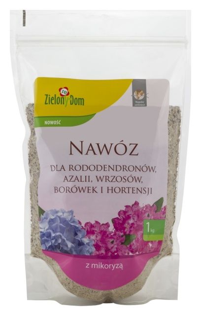 Naw&oacute;z dla rododendron&oacute;w, azalii, wrzos&oacute;w, bor&oacute;wek i hortensji 1kg Zielony Dom 
