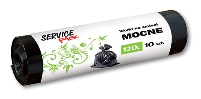Worek na śmieci mocne 120L 10szt Service Pack