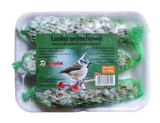 Karma dla ptaków Laska orzechowa 110 g x 3 sztuk Brapta