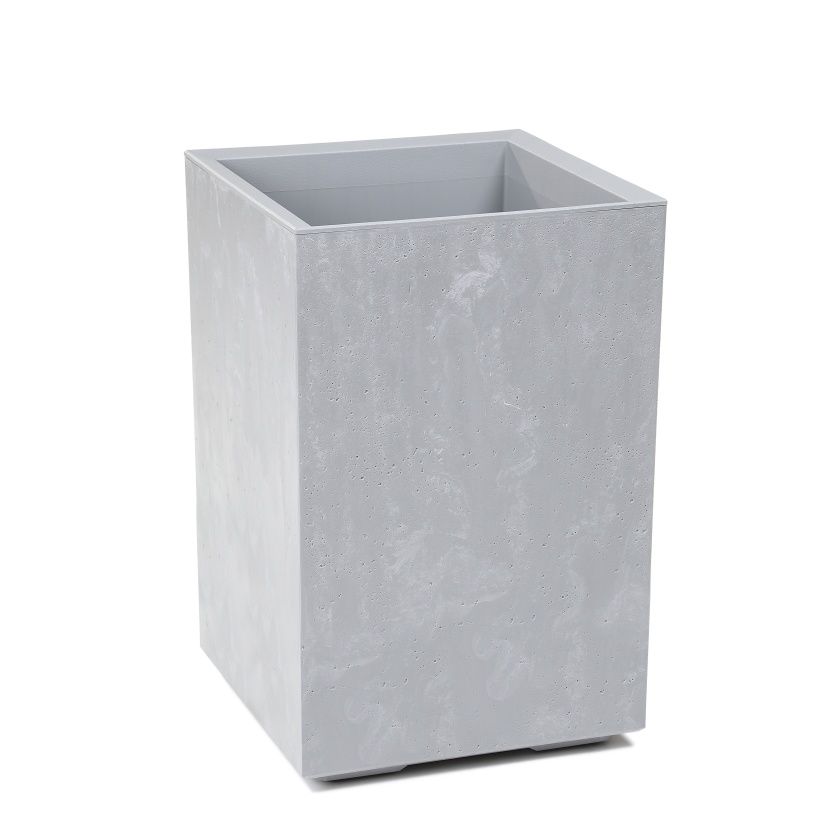 Kwietnik Karo Eco Recycled Efekt Betonu wysoki 400x400x600 mm Lamela