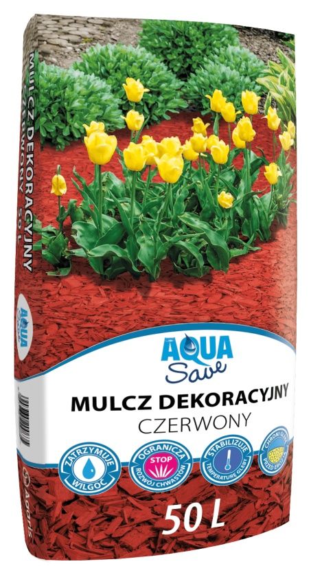 Kora mulcz dekoracyjny 50L czerwony Hollas11