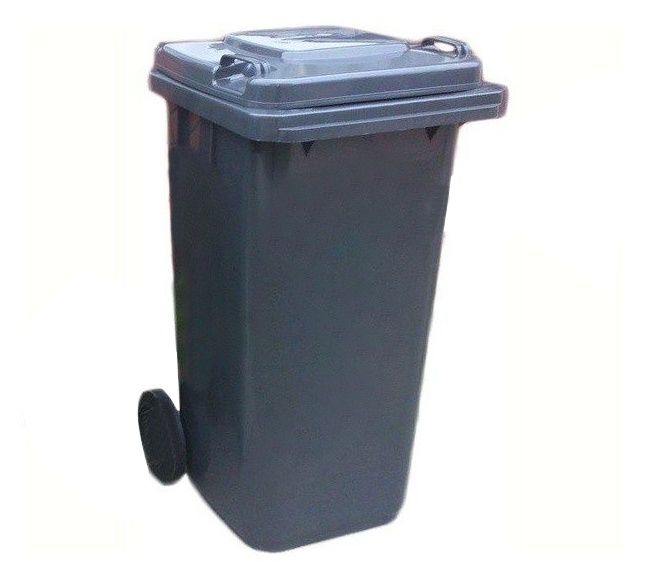 Kosz na śmieci plastikowy grafit 120L