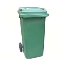 Kosz na śmieci plastikowy zielony 120L